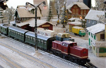 Modellbahn im Winter