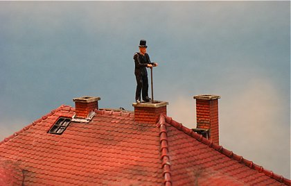 der "schwarze Mann auf dem Dach"
