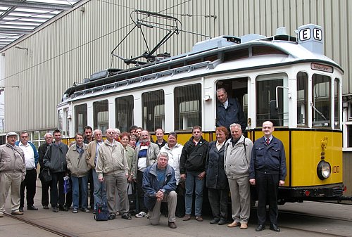 historische Straßenbahn in Karlsruhe